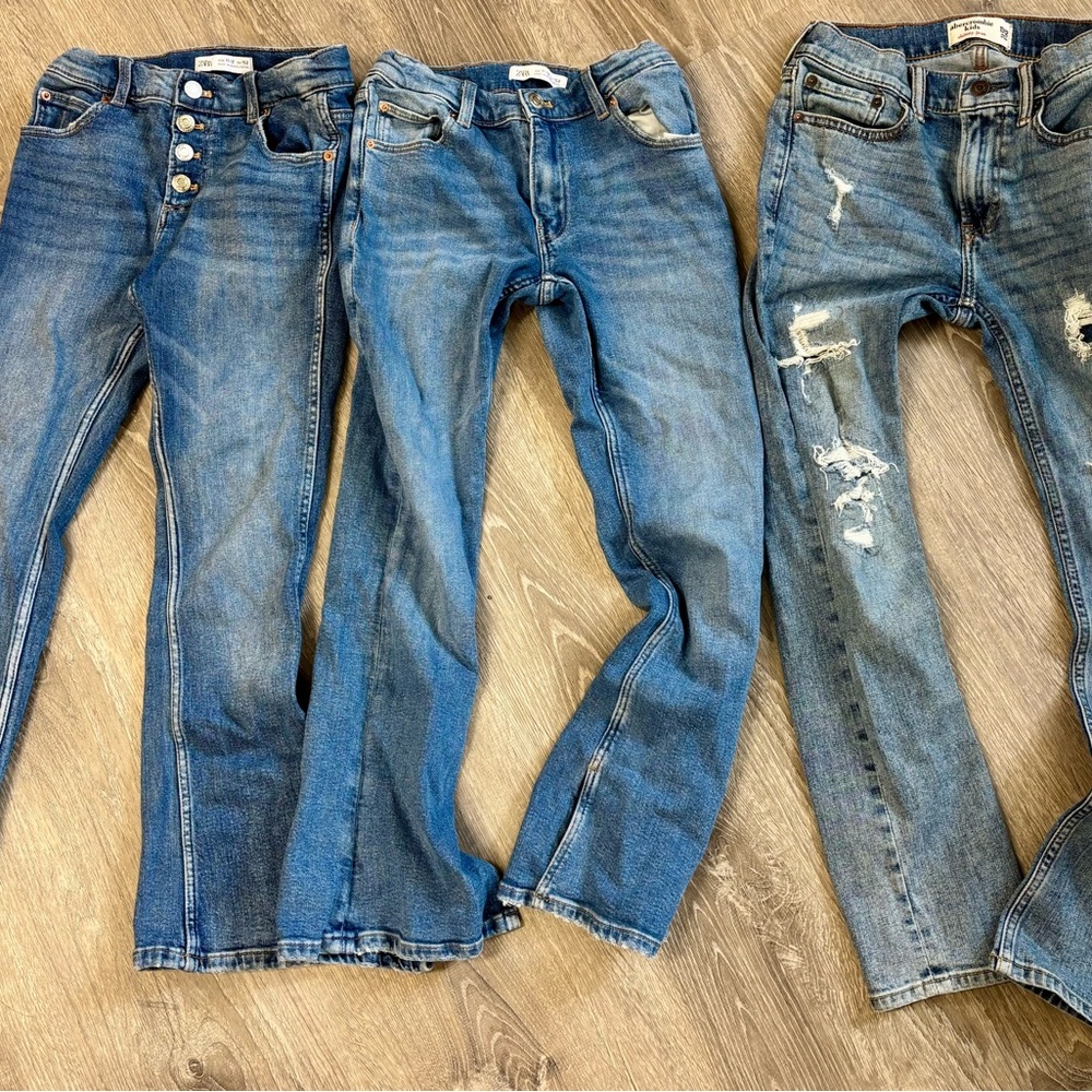 Girls 11-12 Zara and Abercrombie Jeans